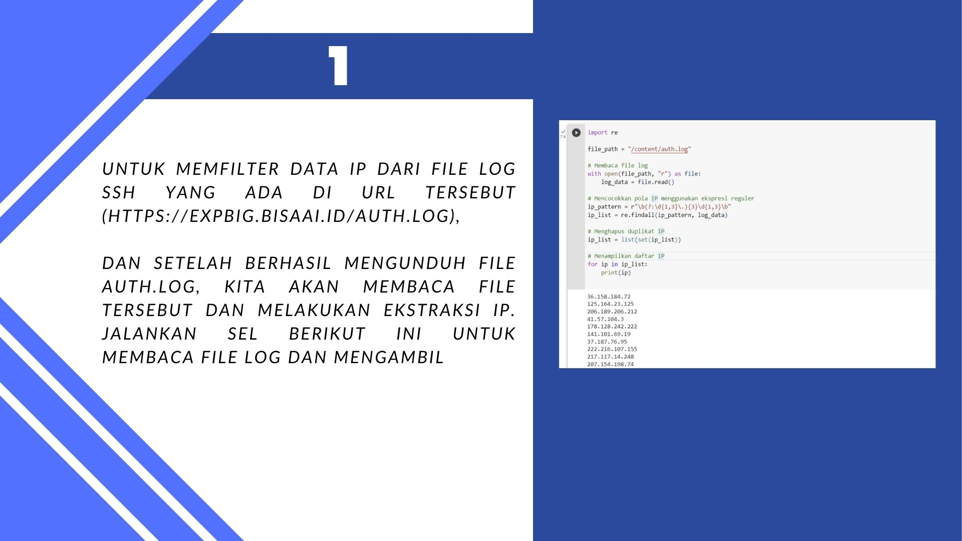 First slide