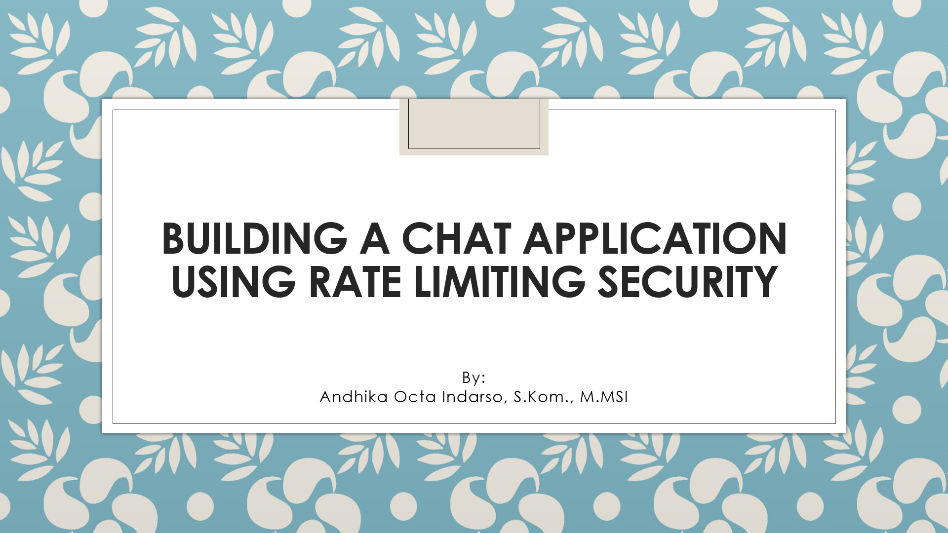 First slide