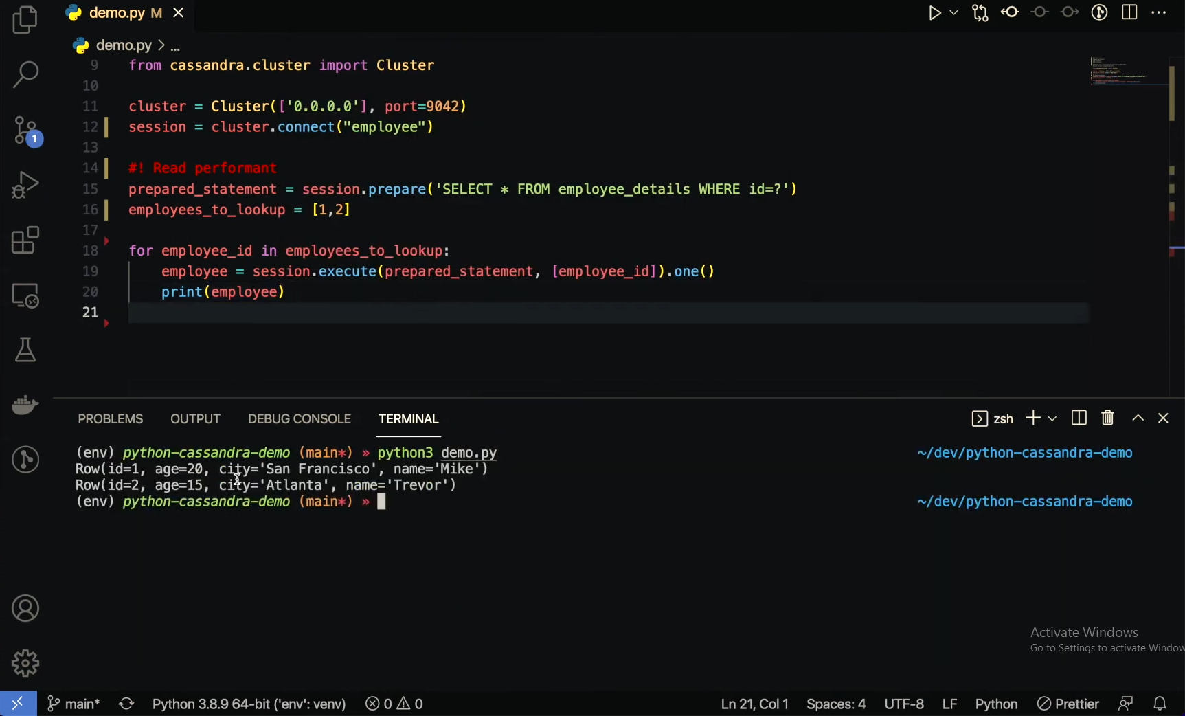 async-python-cassandra-client docs at Images High... Portofolio Detail >> Python package to read and write to Cassandra