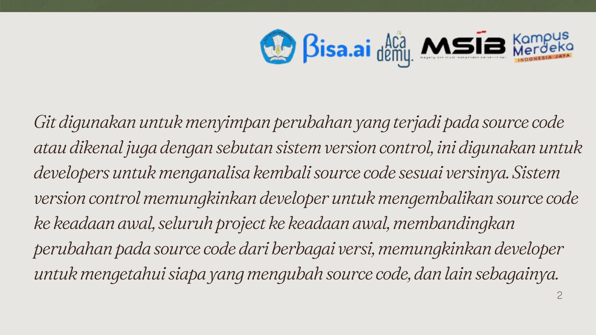 First slide